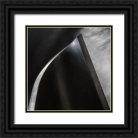 Curved Steel Black Ornate Wood Framed Art Print with Double Matting by Claes, Gilbert