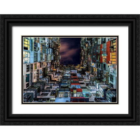 Insomnia Black Ornate Wood Framed Art Print with Double Matting by Agazzi, Andreas