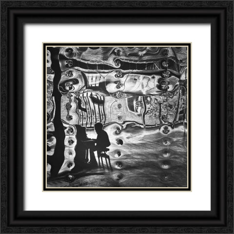 Piano Player Black Ornate Wood Framed Art Print with Double Matting by Wijers Smeets, Wilma