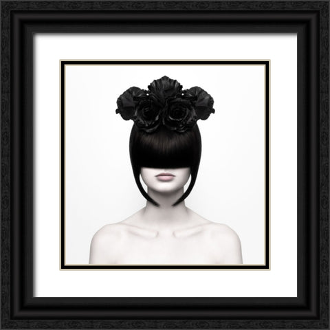 Black Widow Black Ornate Wood Framed Art Print with Double Matting by Nemcekova EP, Martina