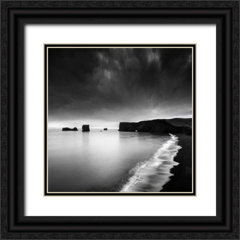 Lapping At The Shore Of A Solitary Ocean Black Ornate Wood Framed Art Print with Double Matting by Digalakis, George