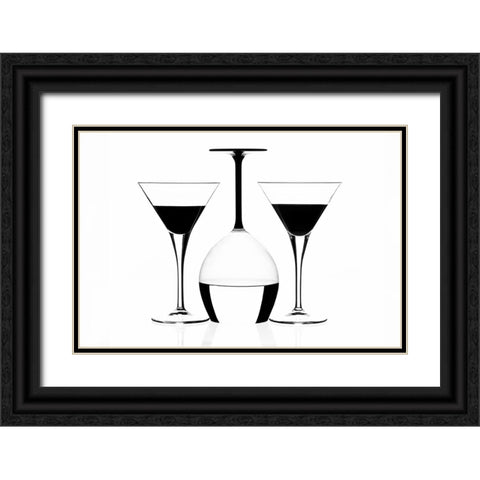 Glass Black Ornate Wood Framed Art Print with Double Matting by Bicski, Monika
