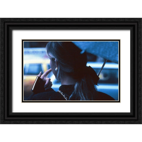 What Address?-From The Series Qnew York Bluesq Black Ornate Wood Framed Art Print with Double Matting by Matthes, Dieter