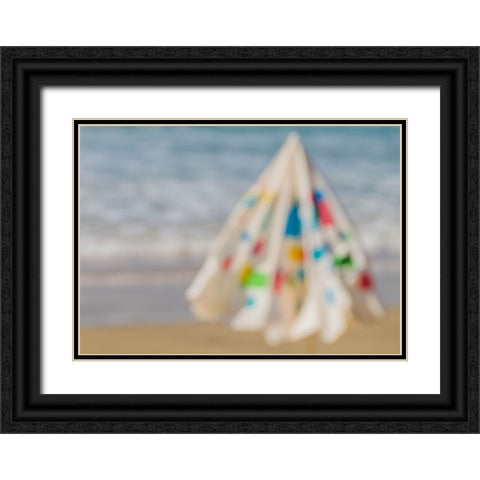Windy Beach Black Ornate Wood Framed Art Print with Double Matting by Raif, Joshua