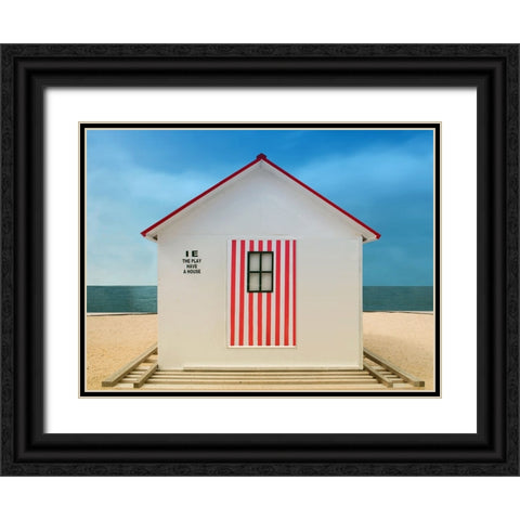 The Play Have A House Black Ornate Wood Framed Art Print with Double Matting by Ohlendorf, Anette