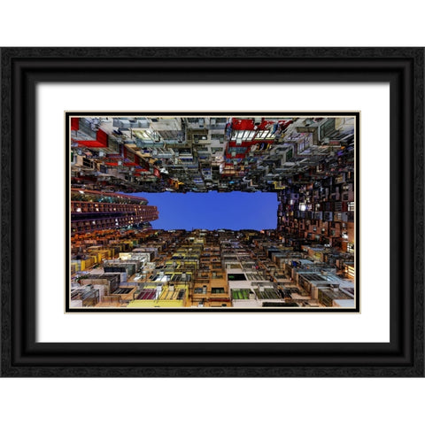 Montane Mansion Black Ornate Wood Framed Art Print with Double Matting by Fleckenstein, Martin