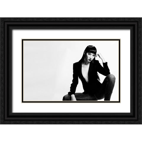 Less Is More Black Ornate Wood Framed Art Print with Double Matting by Ishikawa, Keiichi