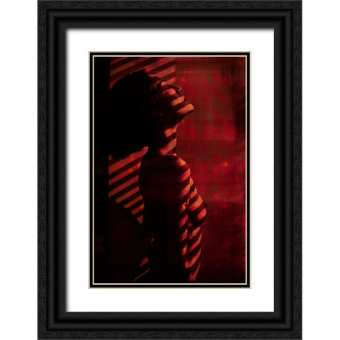 Shadow Over Me Black Ornate Wood Framed Art Print with Double Matting by Chai Telan, Thanakorn