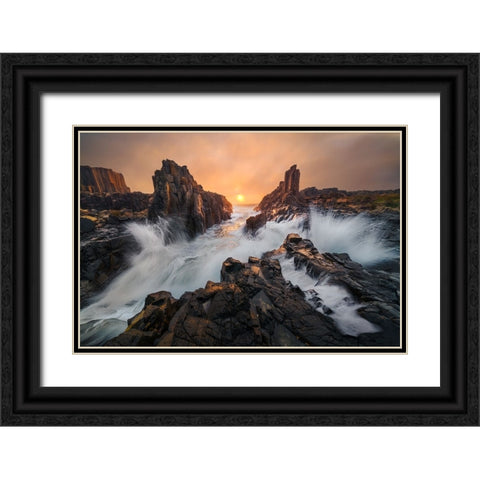 Let The Light Breaking Through Black Ornate Wood Framed Art Print with Double Matting by Fan, Tim