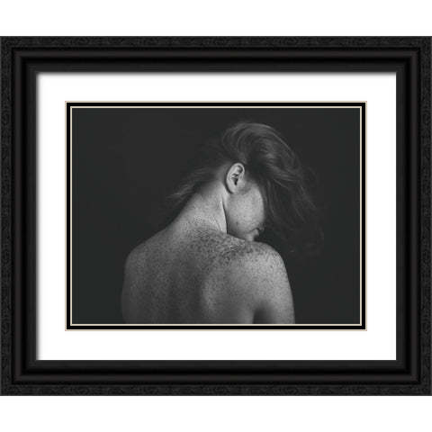 Freckles Black Ornate Wood Framed Art Print with Double Matting by Nemcekova EP, Martina