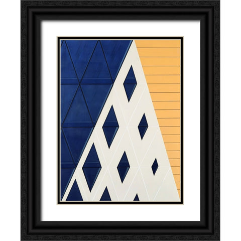 Rhombus Black Ornate Wood Framed Art Print with Double Matting by Hawerkamp, Hans-Wolfgang