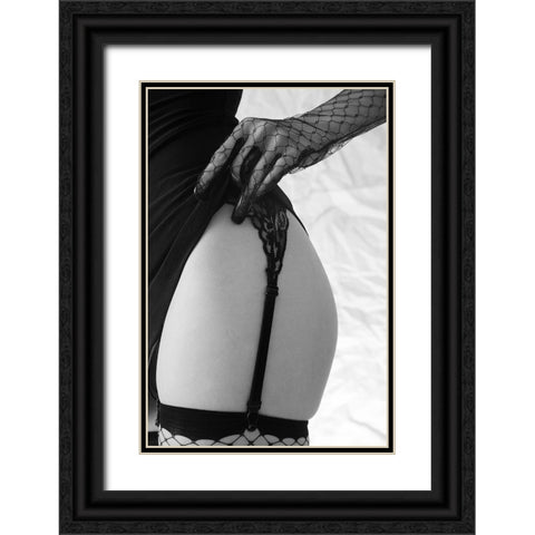 Netted Black Ornate Wood Framed Art Print with Double Matting by McCracken, David