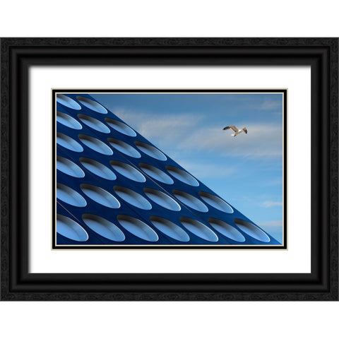 The Seagull Black Ornate Wood Framed Art Print with Double Matting by van Maastricht, Henk