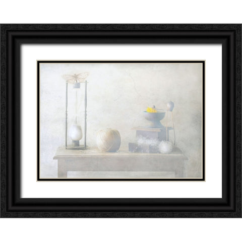 Enjoy The Time... Black Ornate Wood Framed Art Print with Double Matting by Devos, Delphine