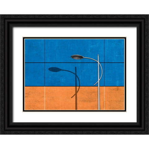 Lantern Black Ornate Wood Framed Art Print with Double Matting by aRRO