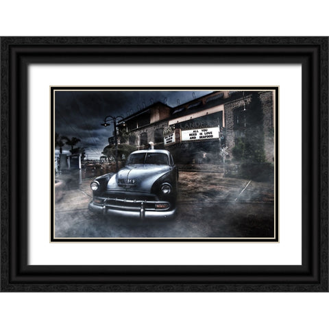 The Crime Scene Black Ornate Wood Framed Art Print with Double Matting by Perez, Eliran