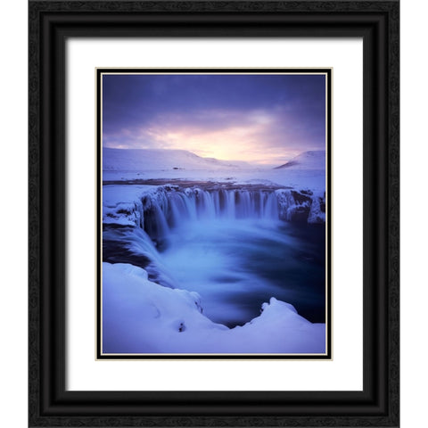 Winter Magic Black Ornate Wood Framed Art Print with Double Matting by Gastager, Daniel