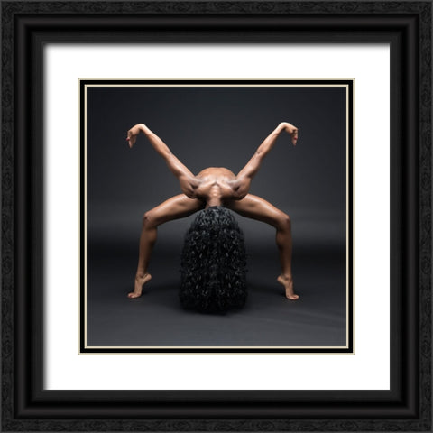 X Factor Black Ornate Wood Framed Art Print with Double Matting by Wilkinson, Hugh