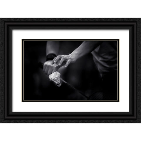 Focus Black Ornate Wood Framed Art Print with Double Matting by Deng, Larry