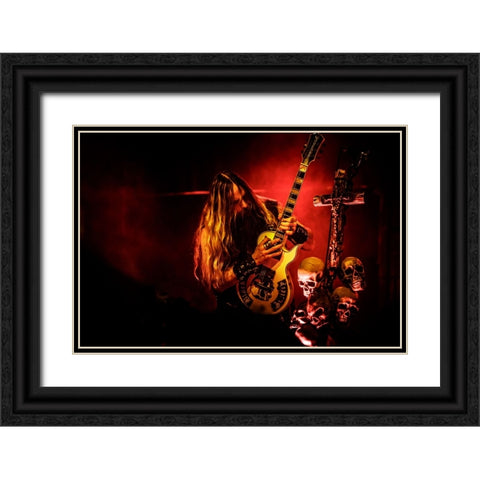Stronger Than Death Black Ornate Wood Framed Art Print with Double Matting by Piechowski, Oskar