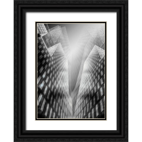 The Towers Black Ornate Wood Framed Art Print with Double Matting by aRRO