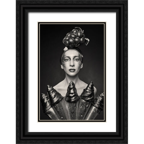 Blackberry Black Ornate Wood Framed Art Print with Double Matting by Smirnov, Sergei