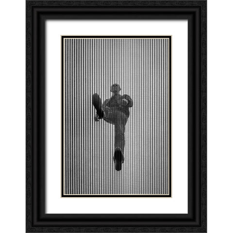 The Grid Black Ornate Wood Framed Art Print with Double Matting by Marques, Eduardo