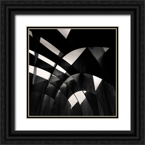 Airy Space Black Ornate Wood Framed Art Print with Double Matting by Claes, Gilbert