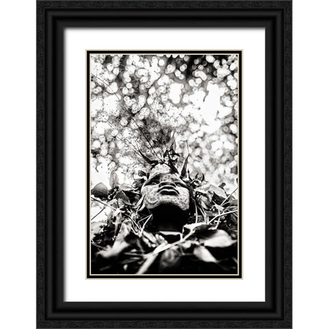 Suri Girl Black Ornate Wood Framed Art Print with Double Matting by Vidak, Vedran