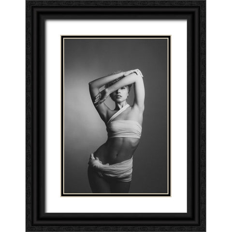 Untitled Black Ornate Wood Framed Art Print with Double Matting by Vasilenko, Artem