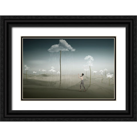 Cloud-Farm Black Ornate Wood Framed Art Print with Double Matting by von Diepenbroek, Christine