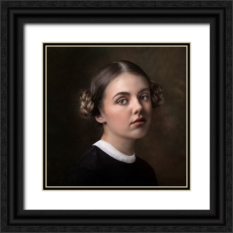 Living In The Past Black Ornate Wood Framed Art Print with Double Matting by Blease, Joan