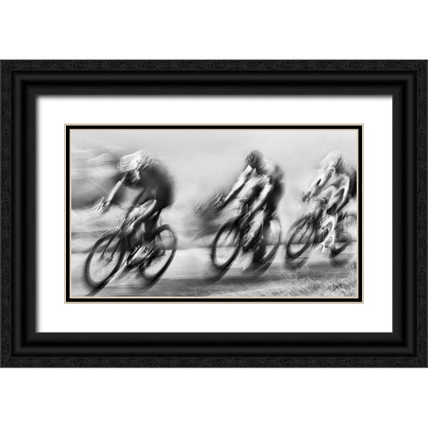 Pursuit Black Ornate Wood Framed Art Print with Double Matting by Urlings, Lou