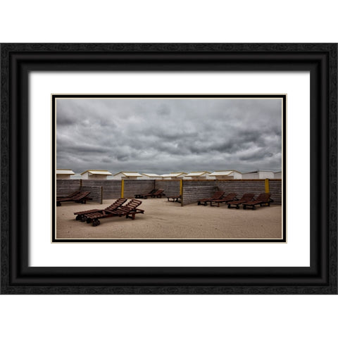 Waiting For The Sun Black Ornate Wood Framed Art Print with Double Matting by Depaepe, Yvette