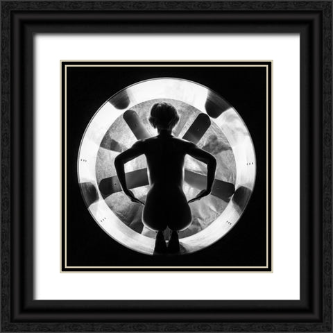 The Factory Fan Black Ornate Wood Framed Art Print with Double Matting by Stalmans, Luc