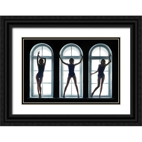 Alessia Black Ornate Wood Framed Art Print with Double Matting by Shestopalov, Constantin