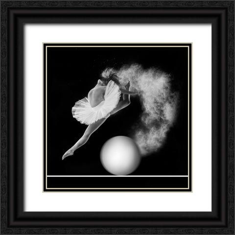 Jump Black Ornate Wood Framed Art Print with Double Matting by Bunjamin, Antonyus