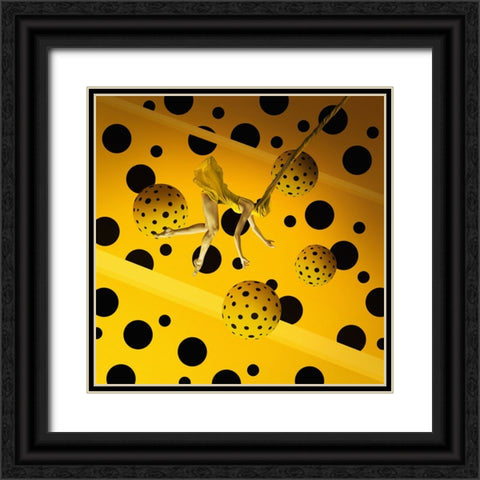 Polkadot On Memory Bliss Black Ornate Wood Framed Art Print with Double Matting by Hardibudi