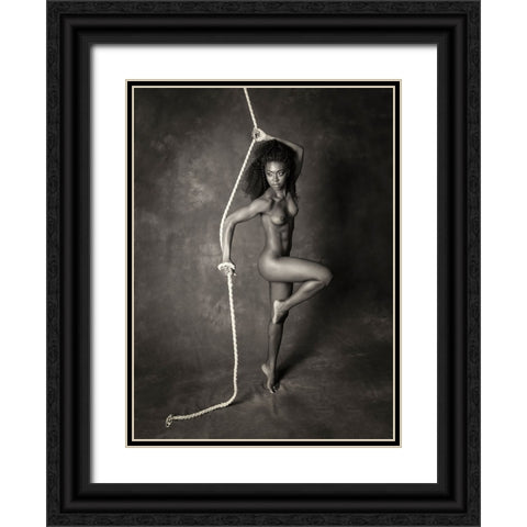 Strength In Beauty Black Ornate Wood Framed Art Print with Double Matting by Blease, Joan