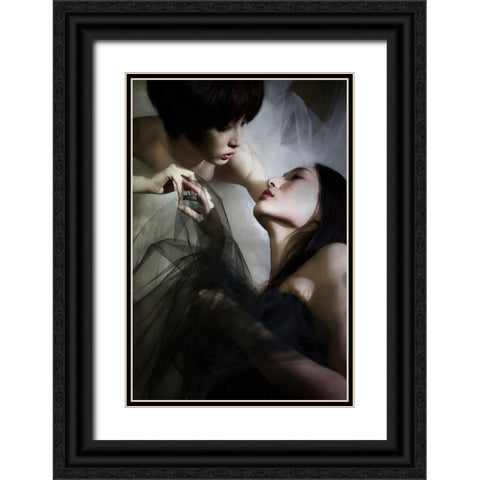 Dialectique De LAnge Black Ornate Wood Framed Art Print with Double Matting by YOSHIDA, Hajime