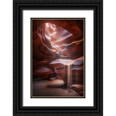 Antelope Sandfall Black Ornate Wood Framed Art Print with Double Matting by Gamito, Clara