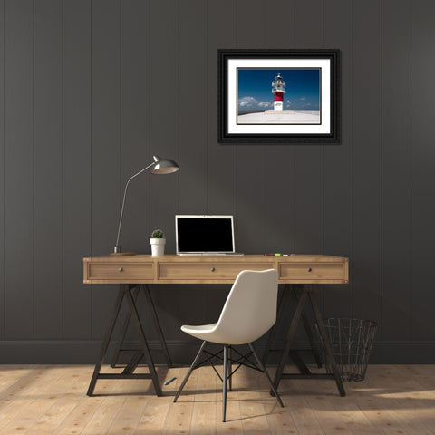 Cabo Ortegal Lighthouse-Spain. Black Ornate Wood Framed Art Print with Double Matting by Nunez, Adrian