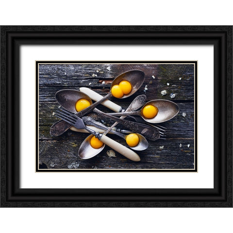 Spoonsayolks Black Ornate Wood Framed Art Print with Double Matting by Karina, Aleksandrova