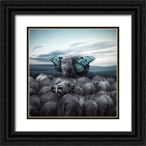 Hail To The King Black Ornate Wood Framed Art Print with Double Matting by Hardibudi