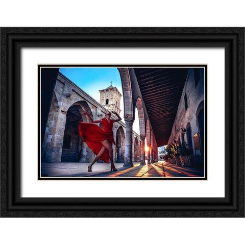 Dancing With The Sun Black Ornate Wood Framed Art Print with Double Matting by Bolgov, Ruslan