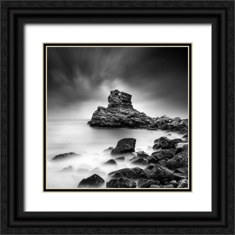 A Sea Of Rocks Black Ornate Wood Framed Art Print with Double Matting by Digalakis, George