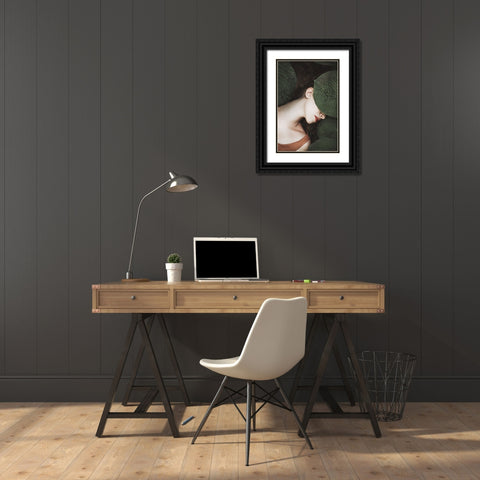 Ola Black Ornate Wood Framed Art Print with Double Matting by Gorecka, Dorota
