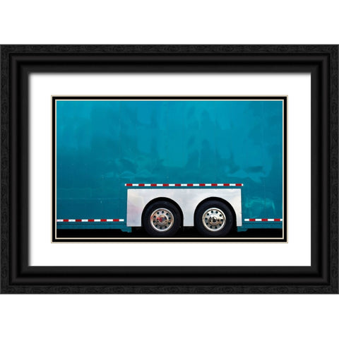 Bus - Abbot Kinney Festival Venice California Black Ornate Wood Framed Art Print with Double Matting by Orbach, Arnon