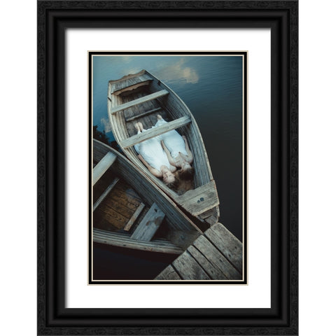 Boats Black Ornate Wood Framed Art Print with Double Matting by Gorecka, Dorota