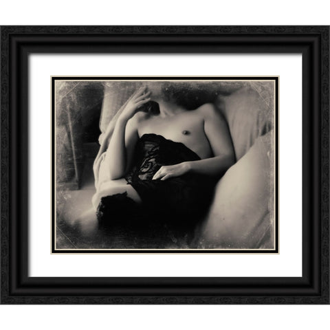 Untitled Black Ornate Wood Framed Art Print with Double Matting by Bousca, Bogdan